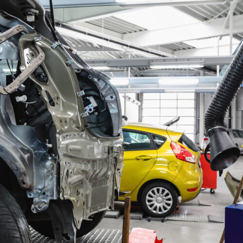 Close,Up,Of,The,Rear,Part,Of,A,Grey,Wrecked